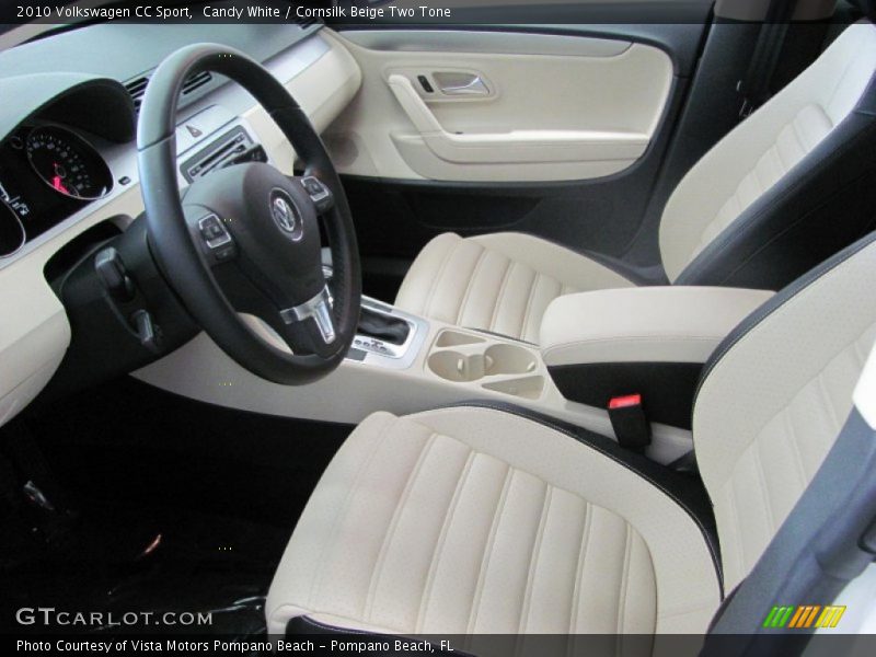 Candy White / Cornsilk Beige Two Tone 2010 Volkswagen CC Sport