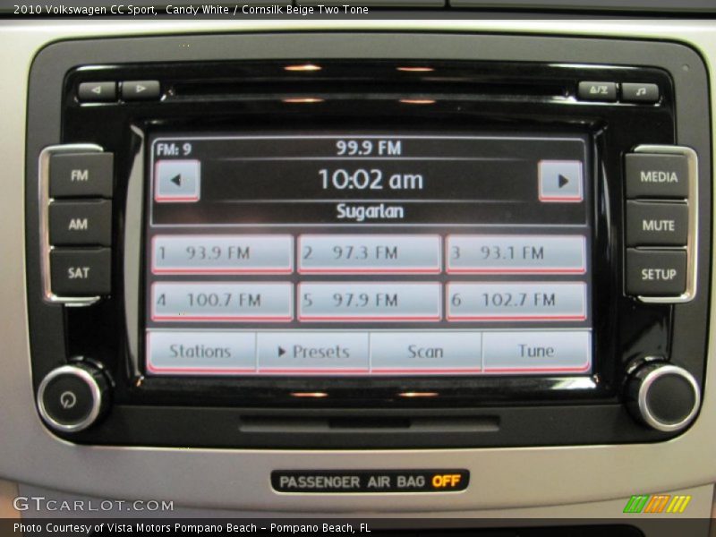 Candy White / Cornsilk Beige Two Tone 2010 Volkswagen CC Sport