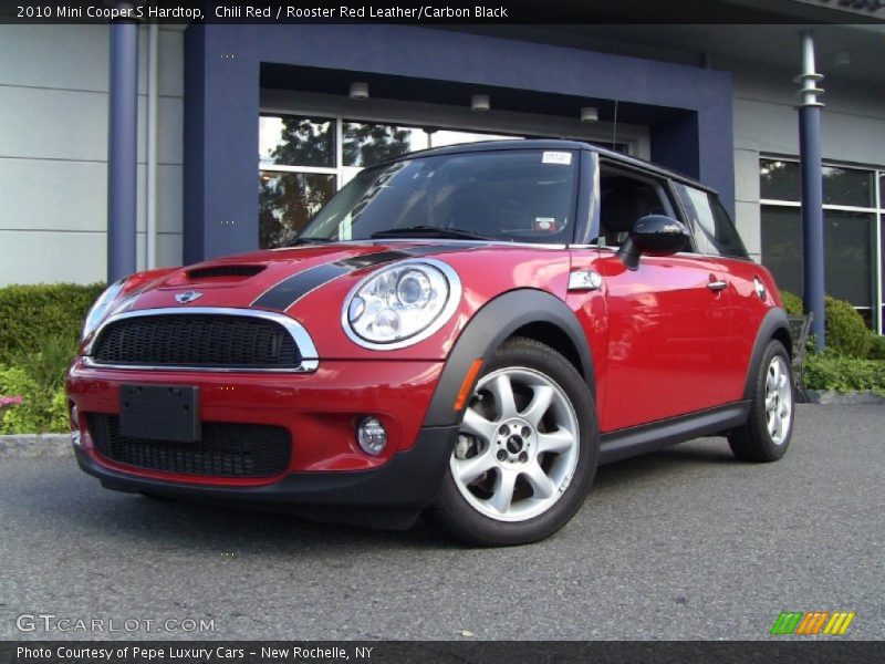 Chili Red / Rooster Red Leather/Carbon Black 2010 Mini Cooper S Hardtop