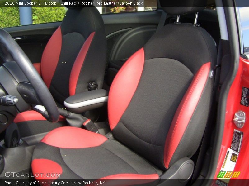  2010 Cooper S Hardtop Rooster Red Leather/Carbon Black Interior