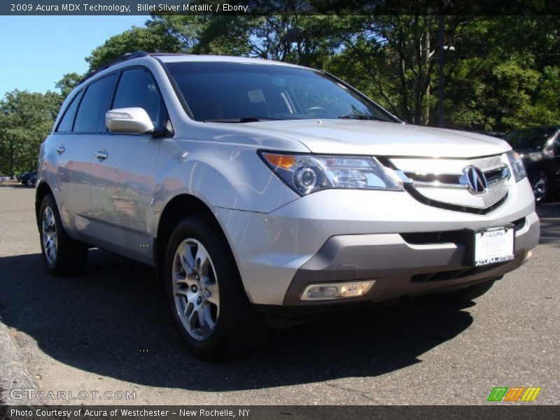 Billet Silver Metallic / Ebony 2009 Acura MDX Technology
