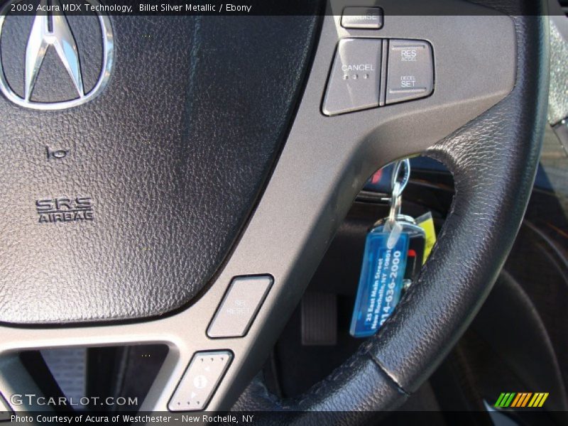 Billet Silver Metallic / Ebony 2009 Acura MDX Technology