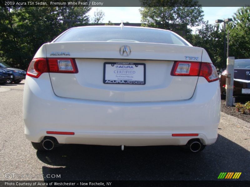 Premium White Pearl / Ebony 2009 Acura TSX Sedan