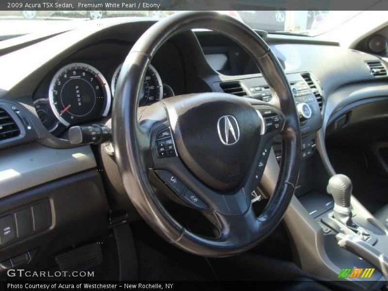 Premium White Pearl / Ebony 2009 Acura TSX Sedan