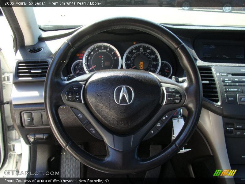 Premium White Pearl / Ebony 2009 Acura TSX Sedan