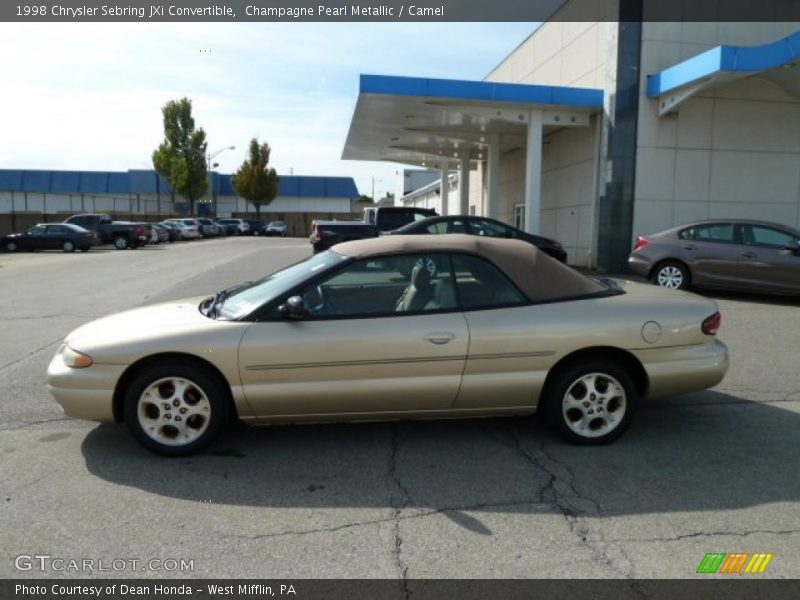 Champagne Pearl Metallic / Camel 1998 Chrysler Sebring JXi Convertible