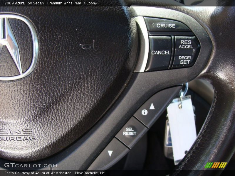 Premium White Pearl / Ebony 2009 Acura TSX Sedan