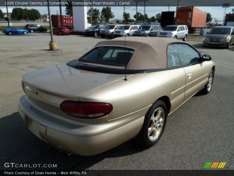 Champagne Pearl Metallic / Camel 1998 Chrysler Sebring JXi Convertible