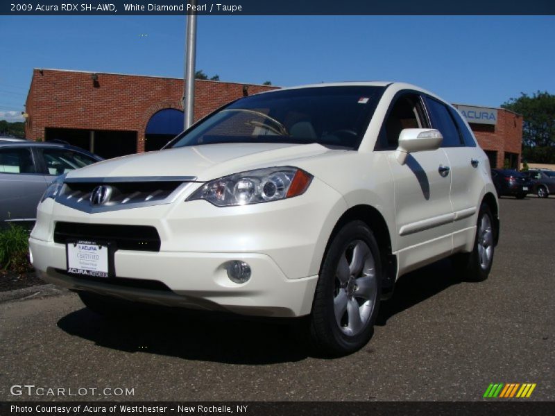 White Diamond Pearl / Taupe 2009 Acura RDX SH-AWD