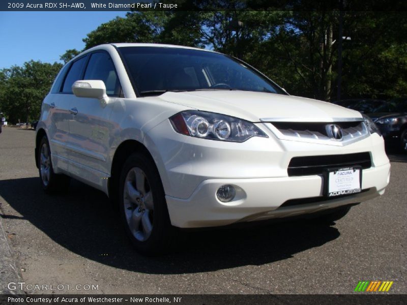 White Diamond Pearl / Taupe 2009 Acura RDX SH-AWD