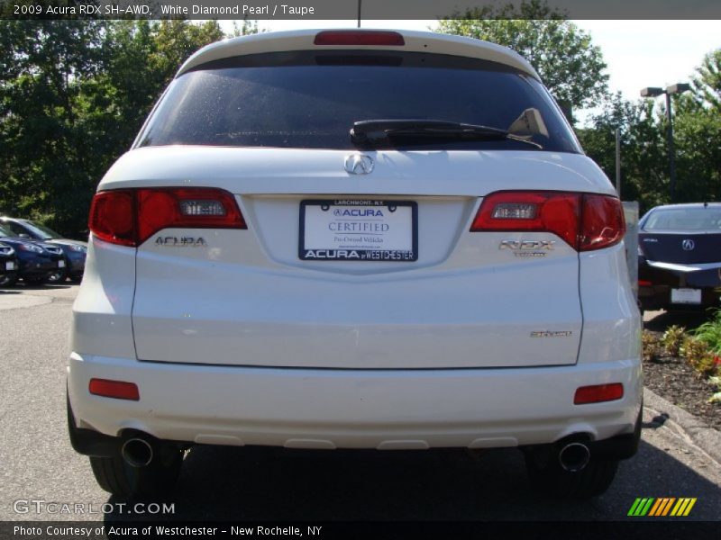 White Diamond Pearl / Taupe 2009 Acura RDX SH-AWD