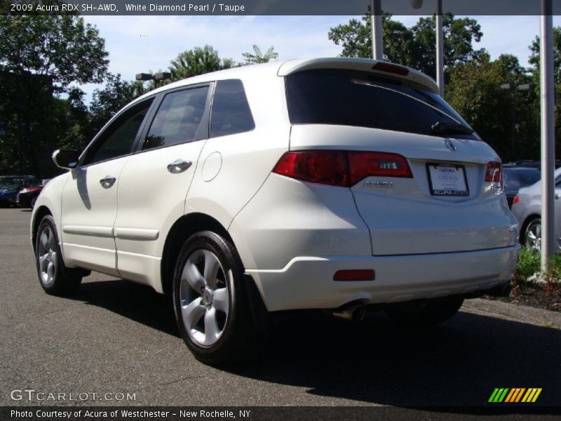 White Diamond Pearl / Taupe 2009 Acura RDX SH-AWD