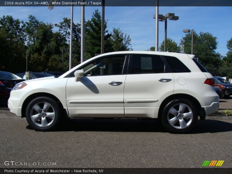 White Diamond Pearl / Taupe 2009 Acura RDX SH-AWD