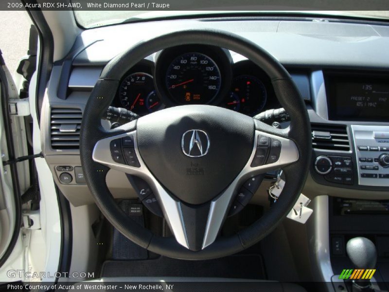 White Diamond Pearl / Taupe 2009 Acura RDX SH-AWD