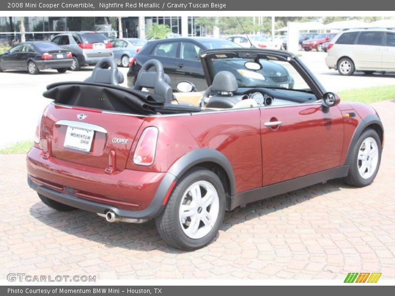 Nightfire Red Metallic / Gravity Tuscan Beige 2008 Mini Cooper Convertible
