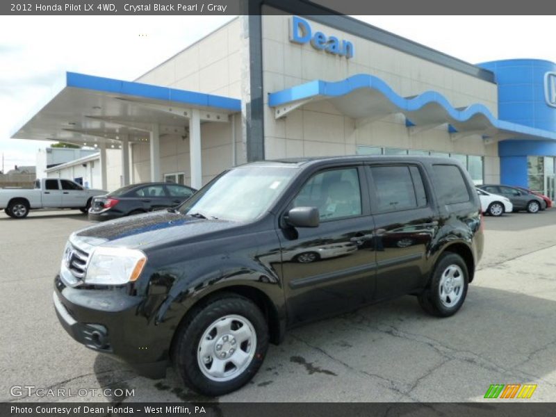 Crystal Black Pearl / Gray 2012 Honda Pilot LX 4WD