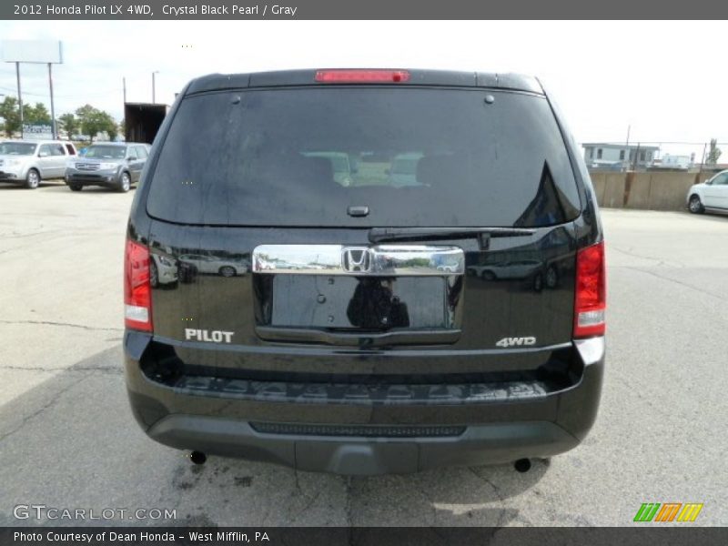 Crystal Black Pearl / Gray 2012 Honda Pilot LX 4WD