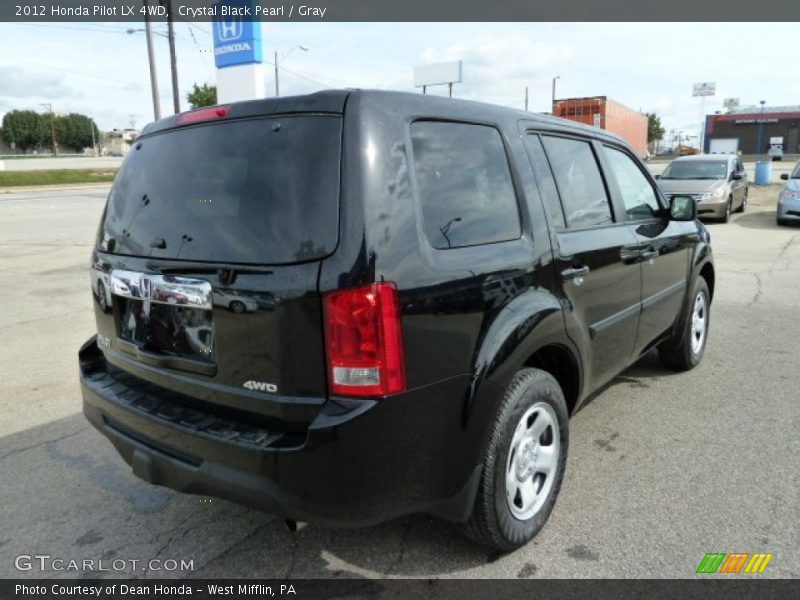 Crystal Black Pearl / Gray 2012 Honda Pilot LX 4WD