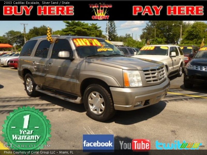 Silver Sand / Shale 2003 Cadillac Escalade