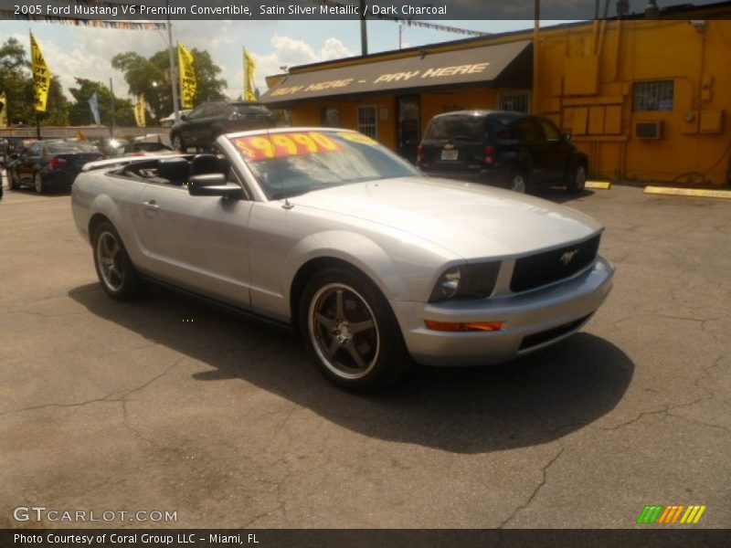 Satin Silver Metallic / Dark Charcoal 2005 Ford Mustang V6 Premium Convertible