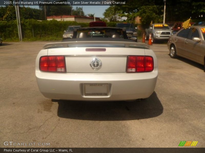 Satin Silver Metallic / Dark Charcoal 2005 Ford Mustang V6 Premium Convertible