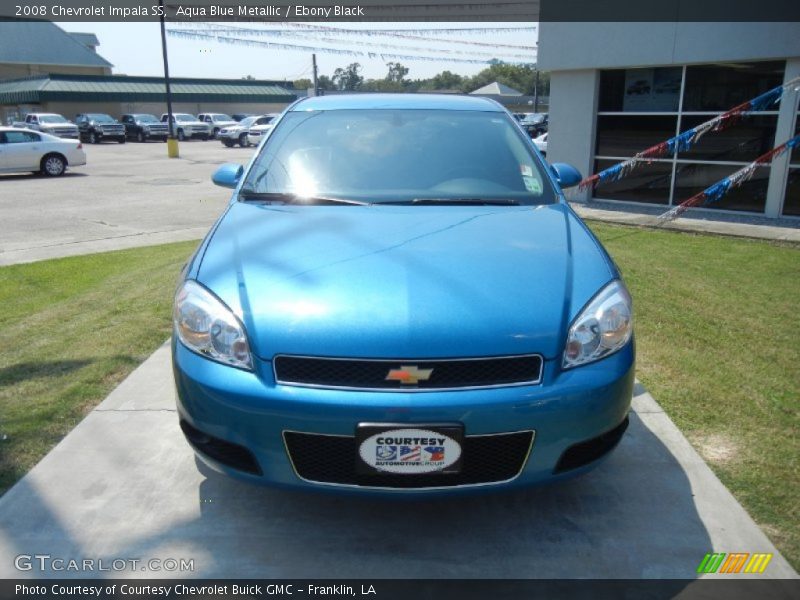 Aqua Blue Metallic / Ebony Black 2008 Chevrolet Impala SS