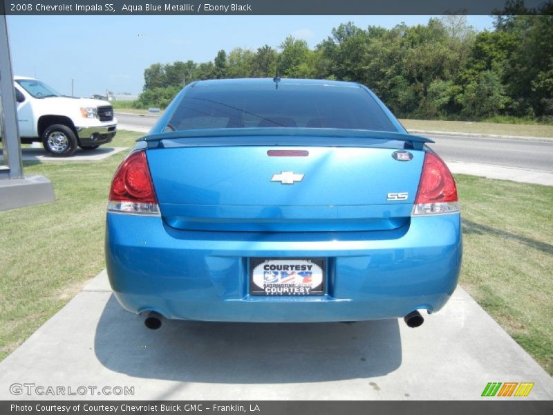 Aqua Blue Metallic / Ebony Black 2008 Chevrolet Impala SS