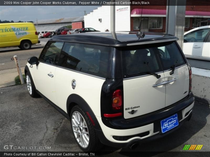 Pepper White / Checkered Carbon Black/Black 2009 Mini Cooper John Cooper Works Clubman