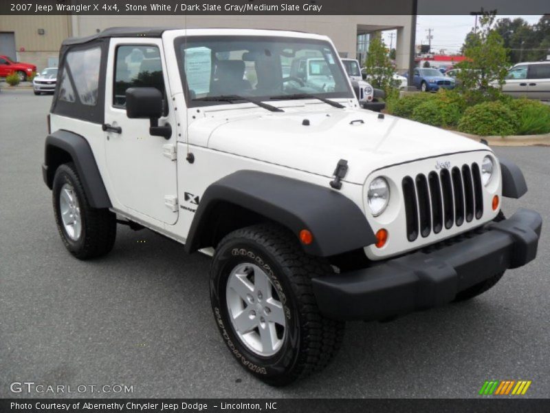 Stone White / Dark Slate Gray/Medium Slate Gray 2007 Jeep Wrangler X 4x4