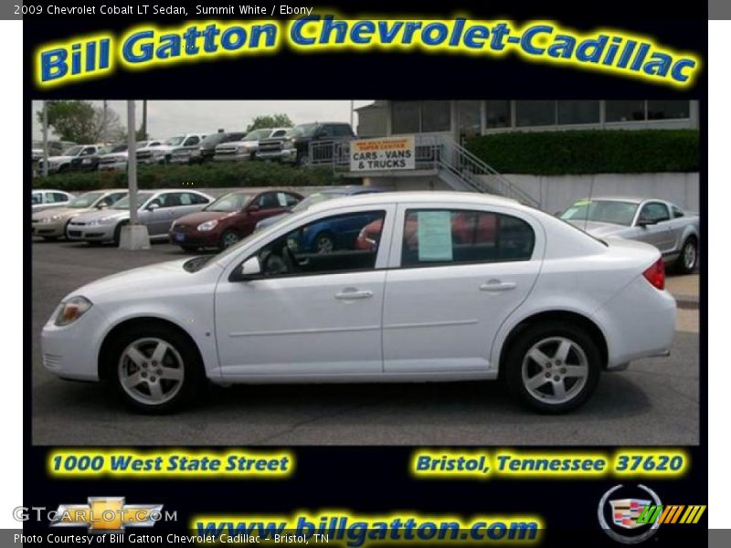 Summit White / Ebony 2009 Chevrolet Cobalt LT Sedan