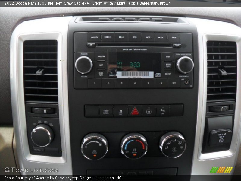 Bright White / Light Pebble Beige/Bark Brown 2012 Dodge Ram 1500 Big Horn Crew Cab 4x4