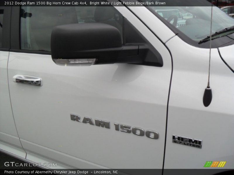 Bright White / Light Pebble Beige/Bark Brown 2012 Dodge Ram 1500 Big Horn Crew Cab 4x4