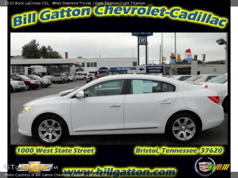 White Diamond Tricoat / Dark Titanium/Light Titanium 2010 Buick LaCrosse CXL