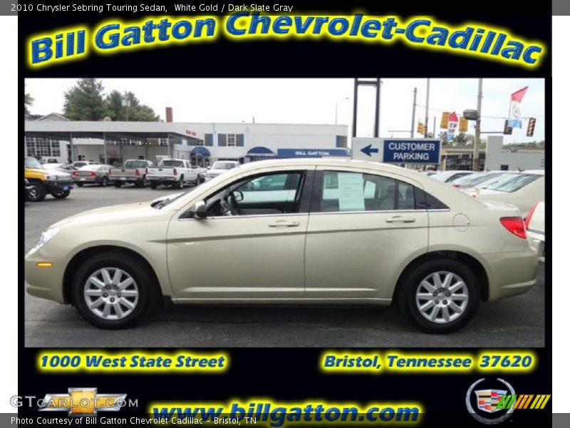White Gold / Dark Slate Gray 2010 Chrysler Sebring Touring Sedan
