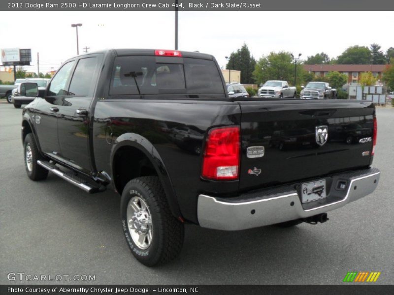 Black / Dark Slate/Russet 2012 Dodge Ram 2500 HD Laramie Longhorn Crew Cab 4x4
