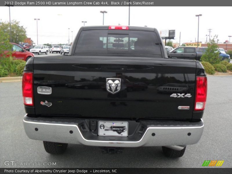 Black / Dark Slate/Russet 2012 Dodge Ram 2500 HD Laramie Longhorn Crew Cab 4x4