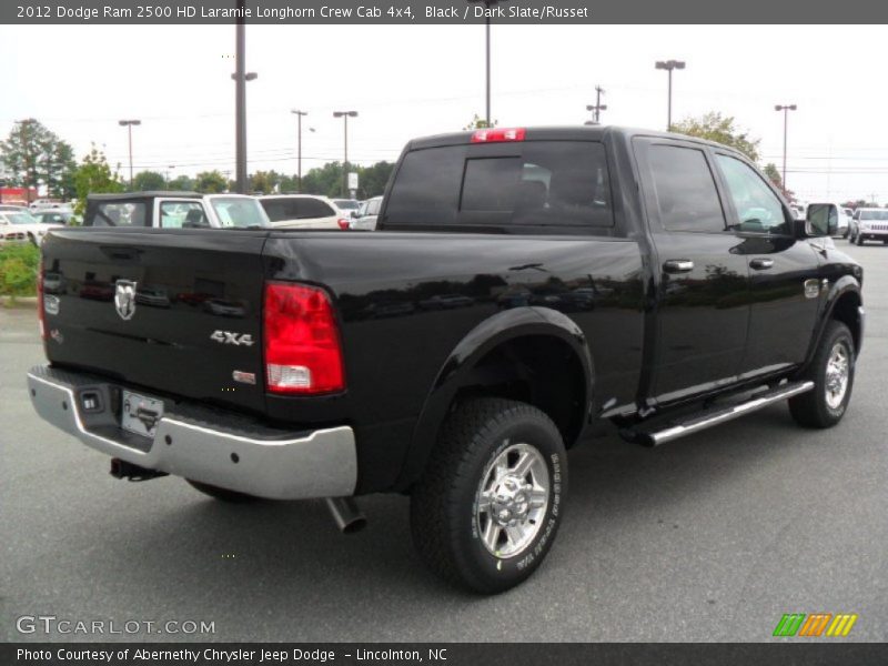 Black / Dark Slate/Russet 2012 Dodge Ram 2500 HD Laramie Longhorn Crew Cab 4x4