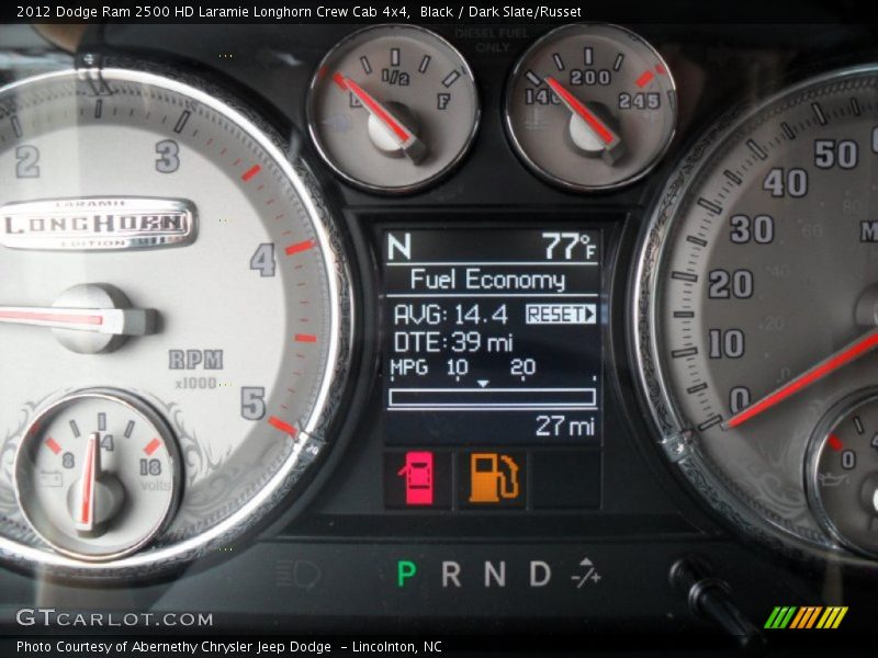 Black / Dark Slate/Russet 2012 Dodge Ram 2500 HD Laramie Longhorn Crew Cab 4x4