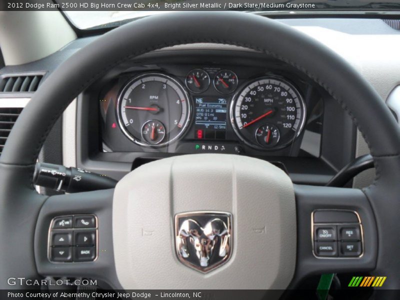  2012 Ram 2500 HD Big Horn Crew Cab 4x4 Steering Wheel