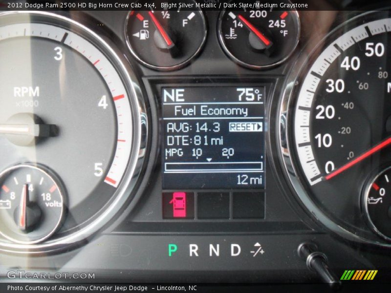 Bright Silver Metallic / Dark Slate/Medium Graystone 2012 Dodge Ram 2500 HD Big Horn Crew Cab 4x4