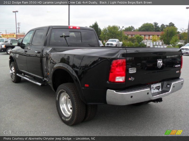 Black / Light Pebble Beige/Bark Brown 2012 Dodge Ram 3500 HD Laramie Longhorn Crew Cab 4x4 Dually