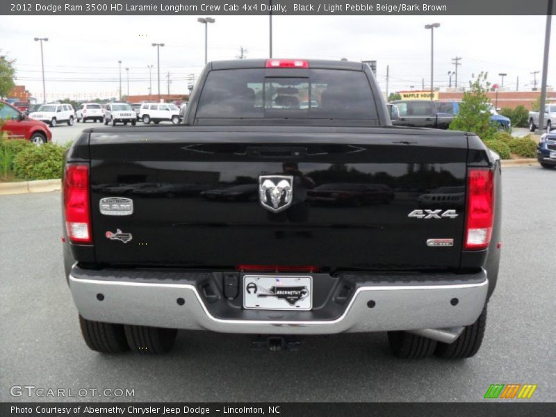 Black / Light Pebble Beige/Bark Brown 2012 Dodge Ram 3500 HD Laramie Longhorn Crew Cab 4x4 Dually
