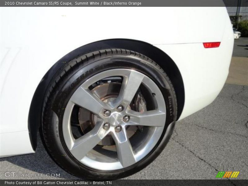 Summit White / Black/Inferno Orange 2010 Chevrolet Camaro SS/RS Coupe