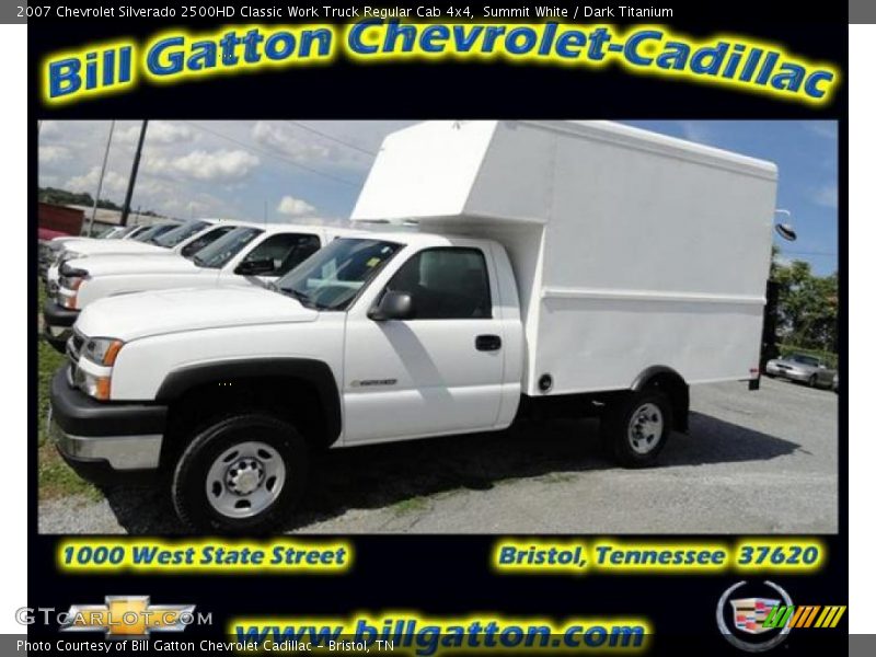 Summit White / Dark Titanium 2007 Chevrolet Silverado 2500HD Classic Work Truck Regular Cab 4x4