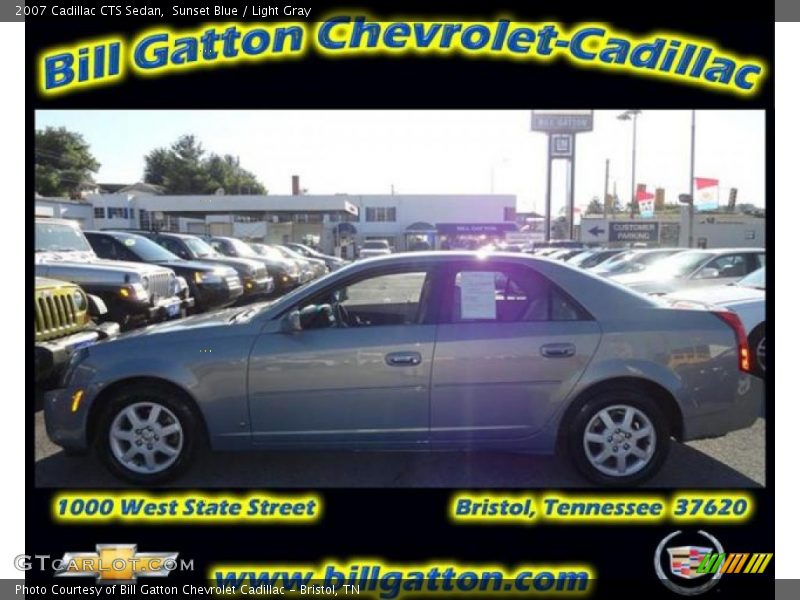 Sunset Blue / Light Gray 2007 Cadillac CTS Sedan