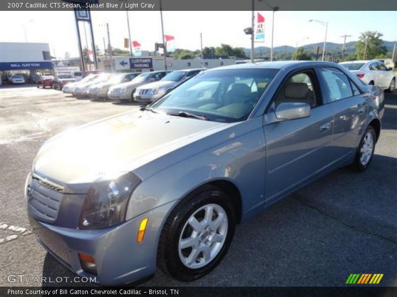 Sunset Blue / Light Gray 2007 Cadillac CTS Sedan