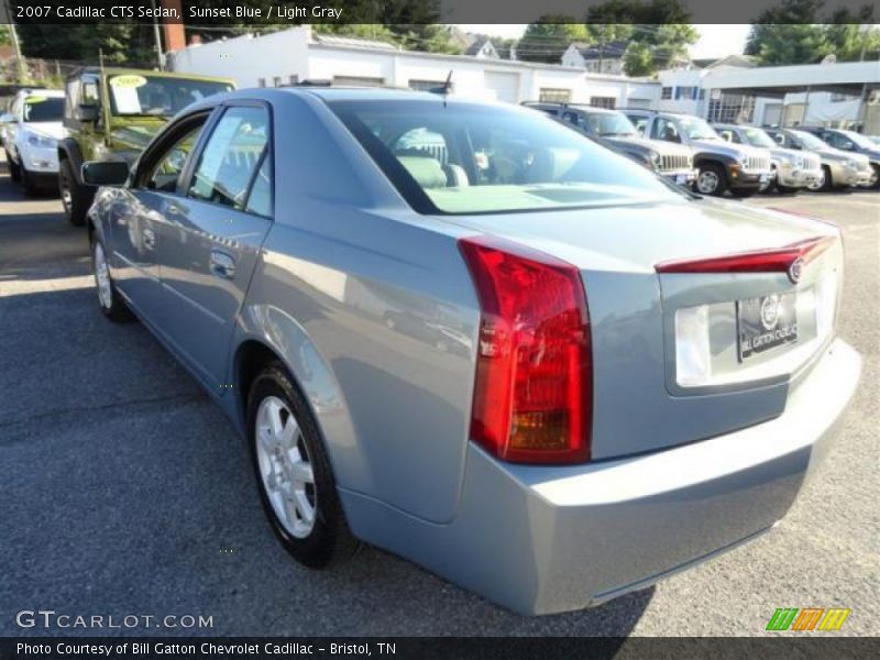 Sunset Blue / Light Gray 2007 Cadillac CTS Sedan