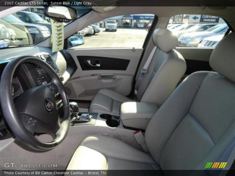 Sunset Blue / Light Gray 2007 Cadillac CTS Sedan