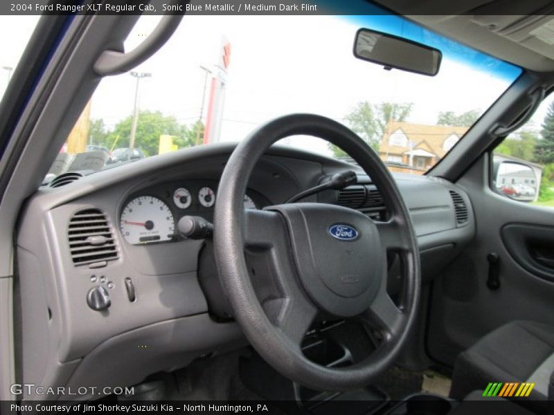 Sonic Blue Metallic / Medium Dark Flint 2004 Ford Ranger XLT Regular Cab