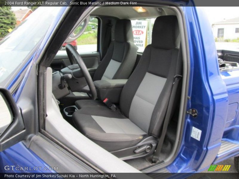 Sonic Blue Metallic / Medium Dark Flint 2004 Ford Ranger XLT Regular Cab